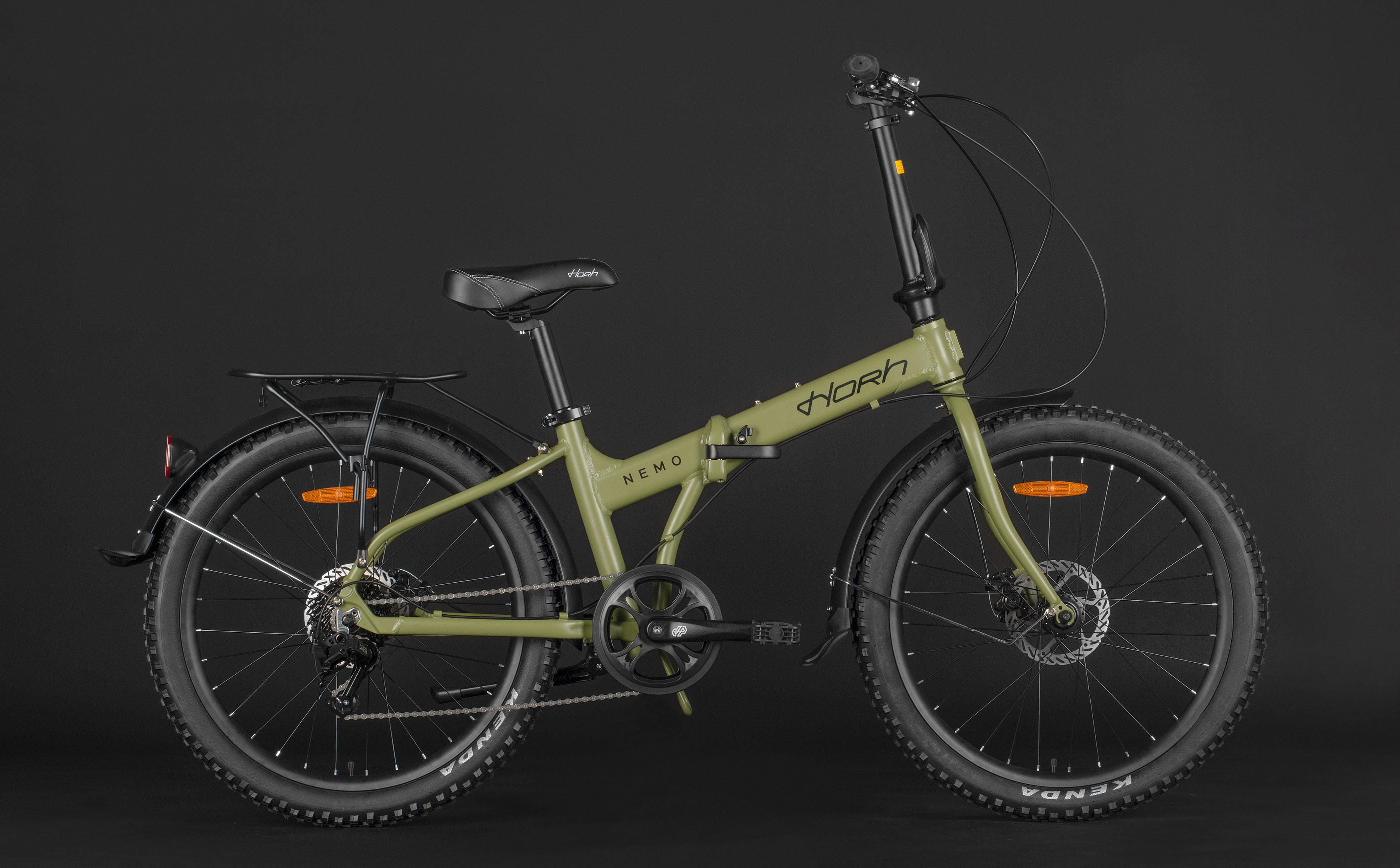 Велосипед HORH NEMO FAT 8SP MD 24" (2026) Dark Green