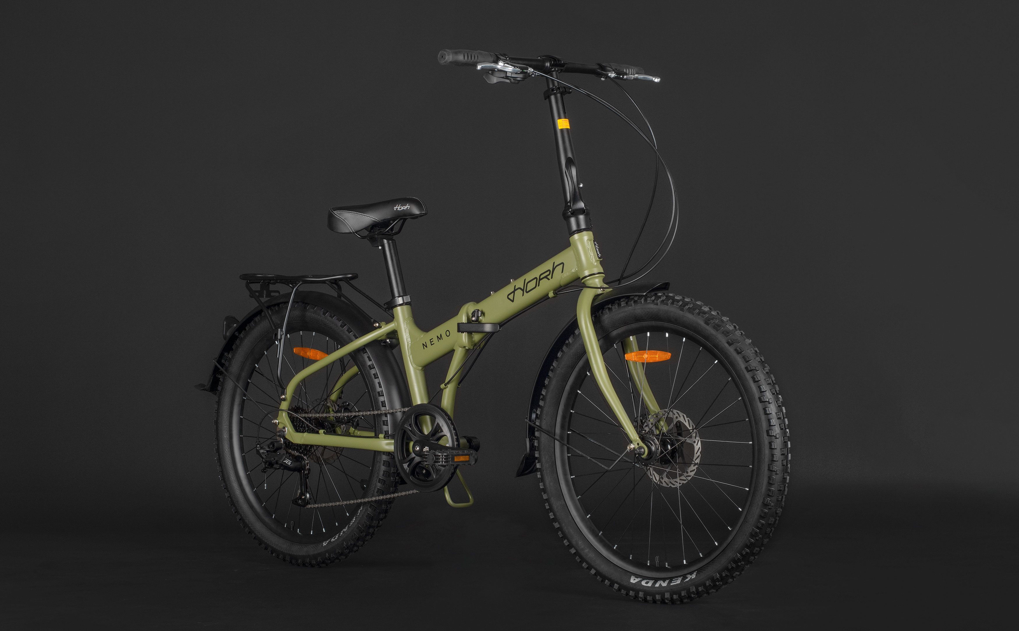 Велосипед HORH NEMO FAT 8SP MD 24" (2026) Dark Green