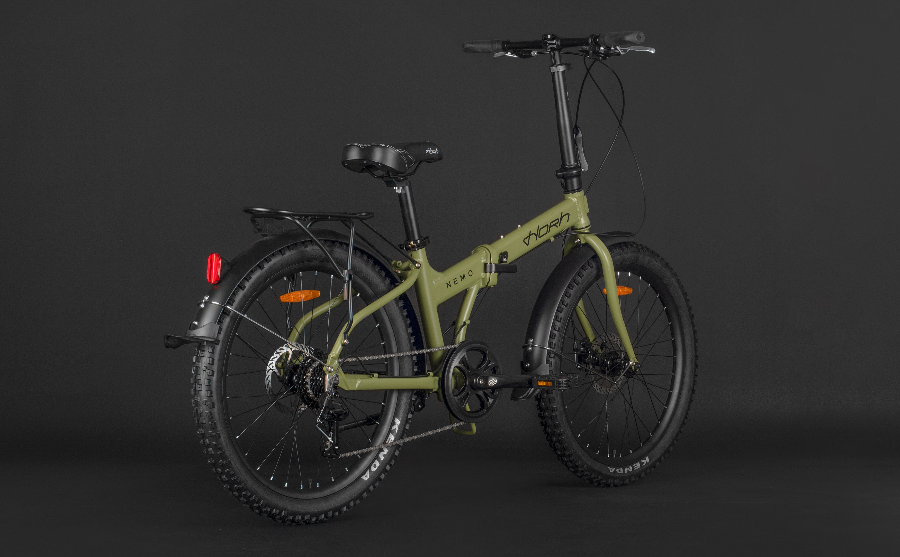Велосипед HORH NEMO FAT 8SP MD 24" (2026) Dark Green