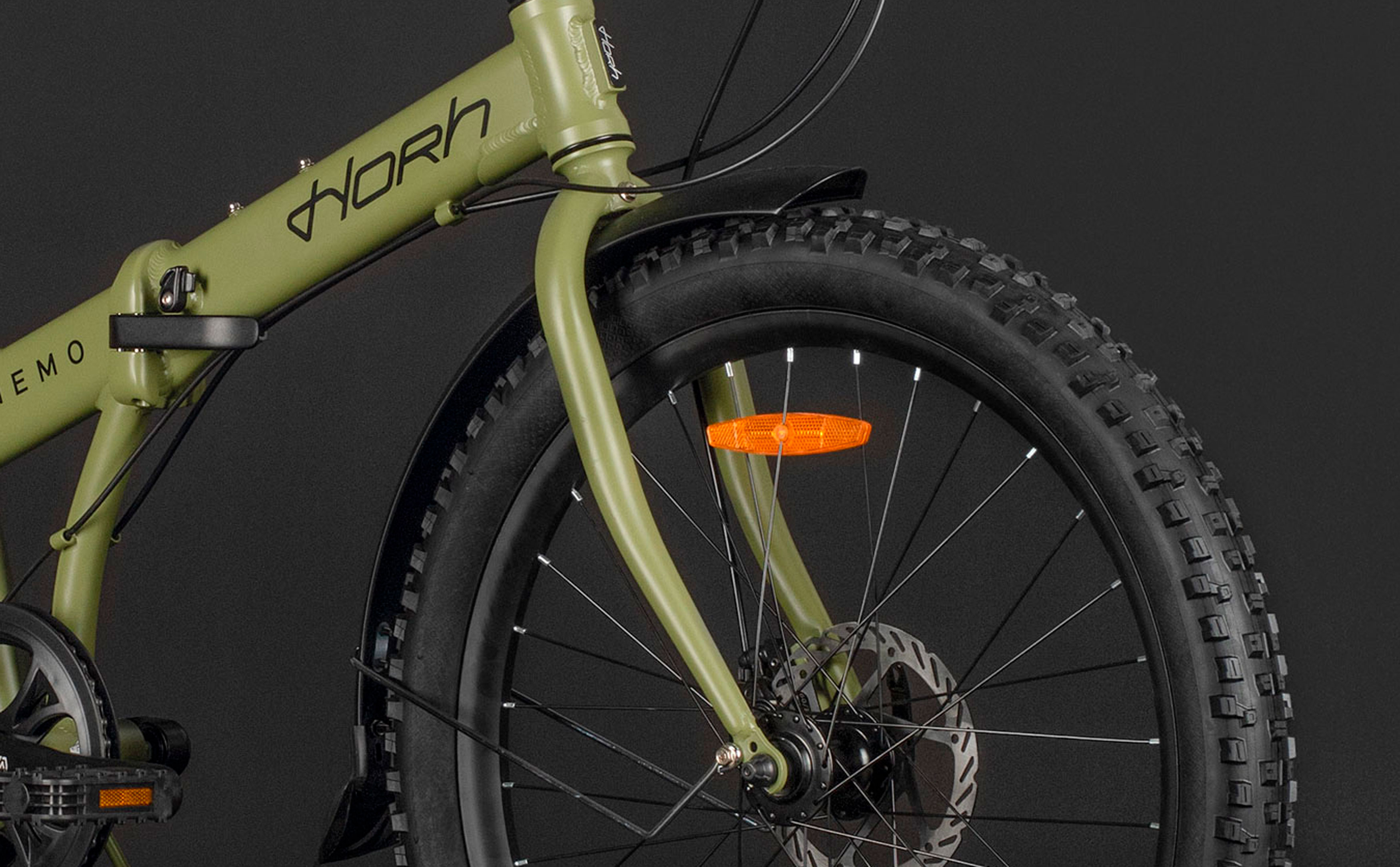 Велосипед HORH NEMO FAT 8SP MD 24" (2026) Dark Green