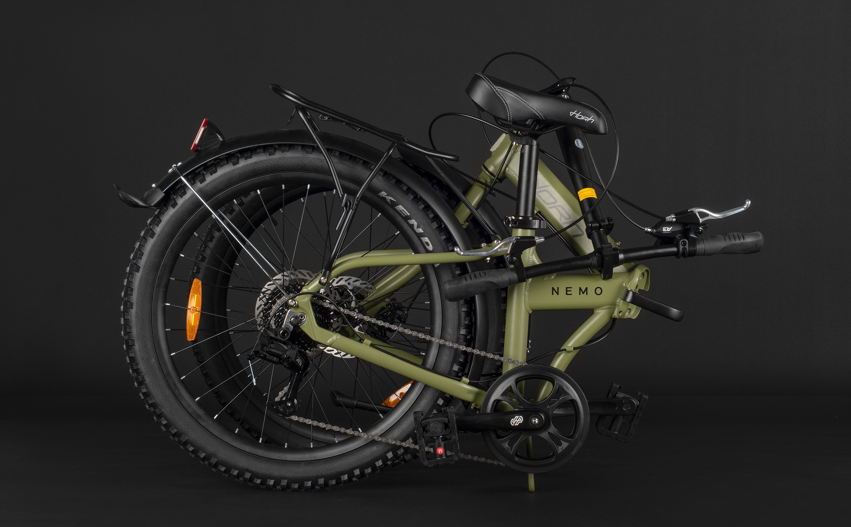 Велосипед HORH NEMO FAT 8SP MD 24" (2026) Dark Green