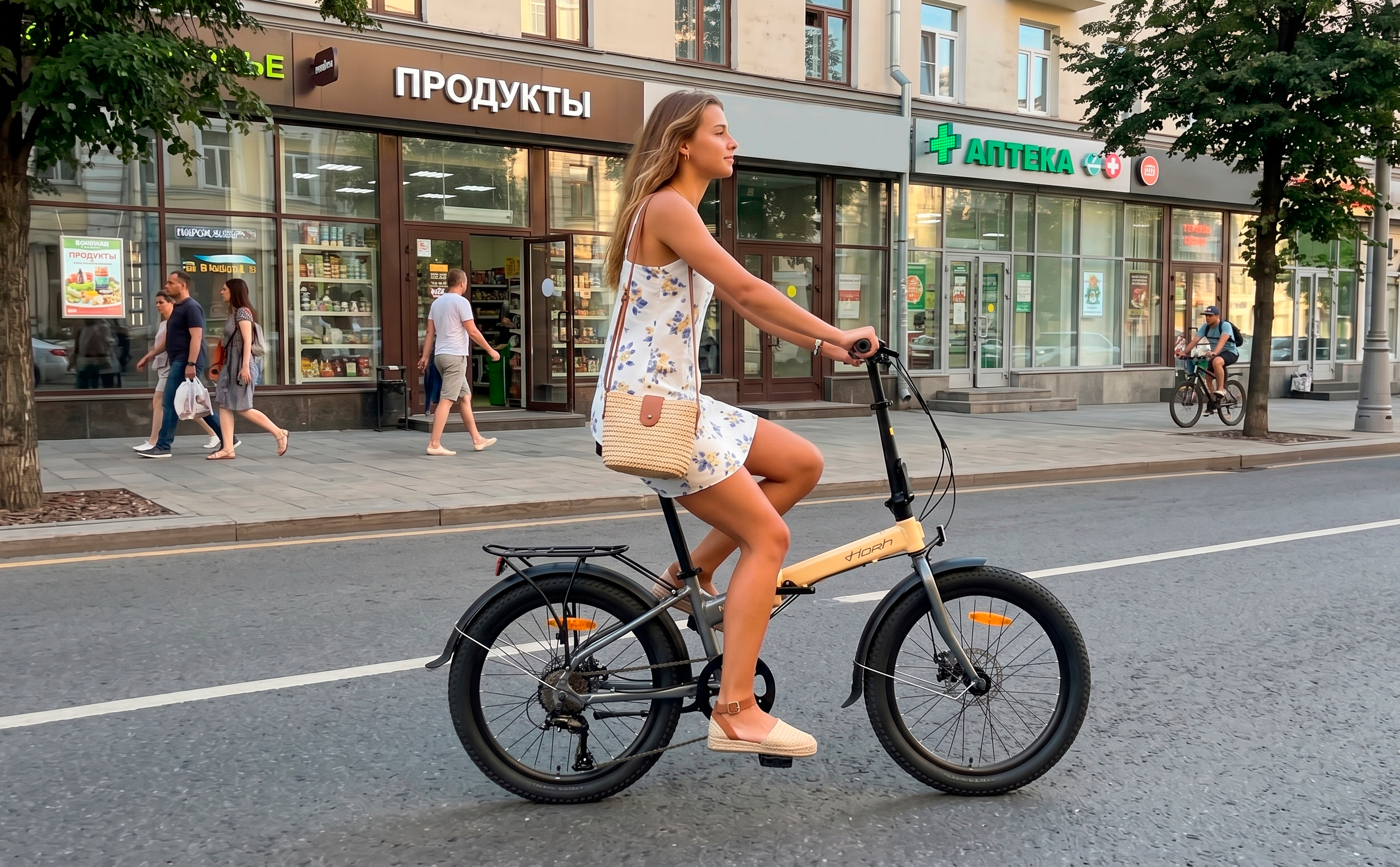 Велосипед HORH NEMO FAT 9SP HD 24" (2024) Yellow-Light Grey
