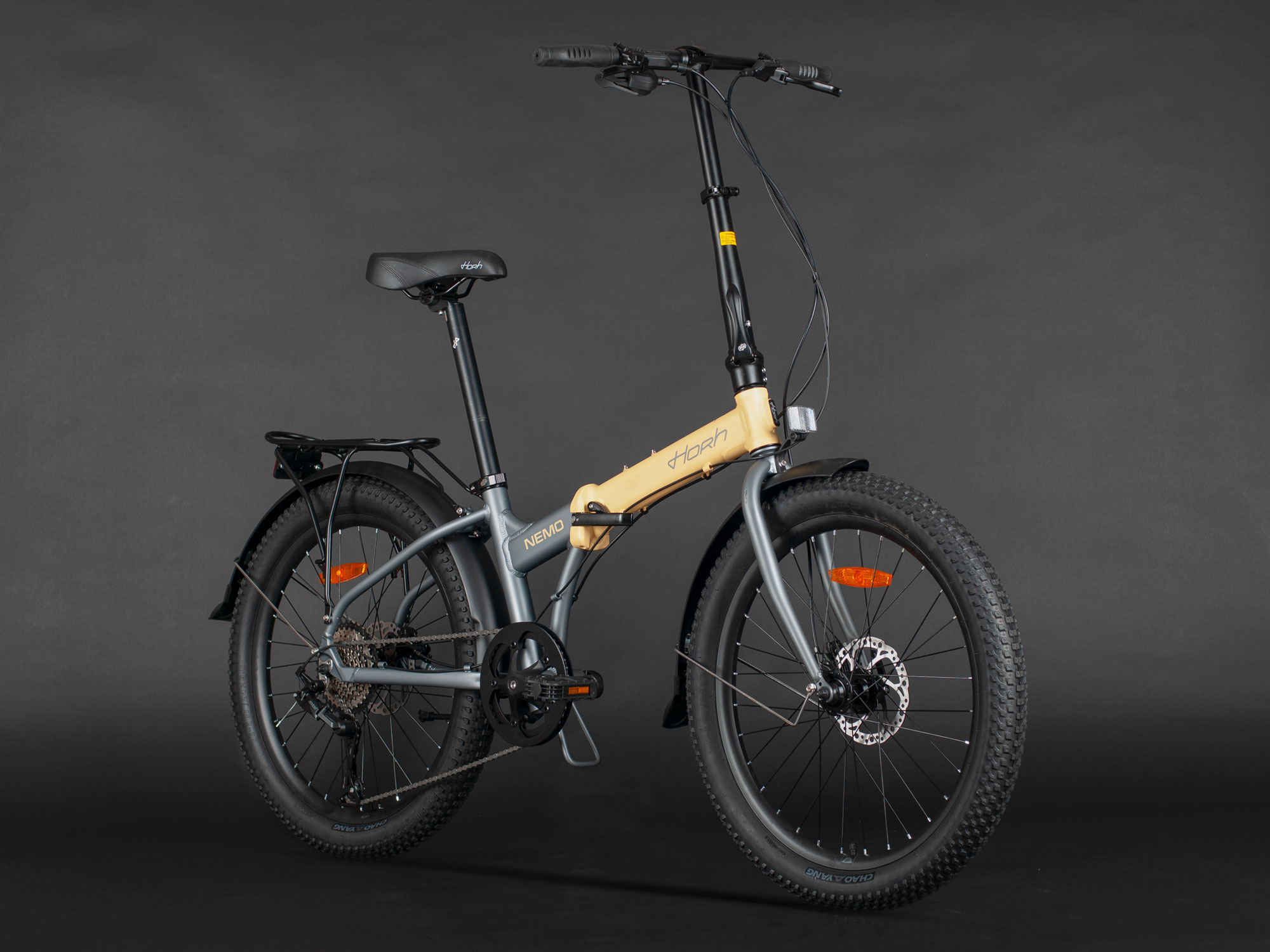 Велосипед HORH NEMO FAT 9SP HD 24" (2024) Yellow-Light Grey