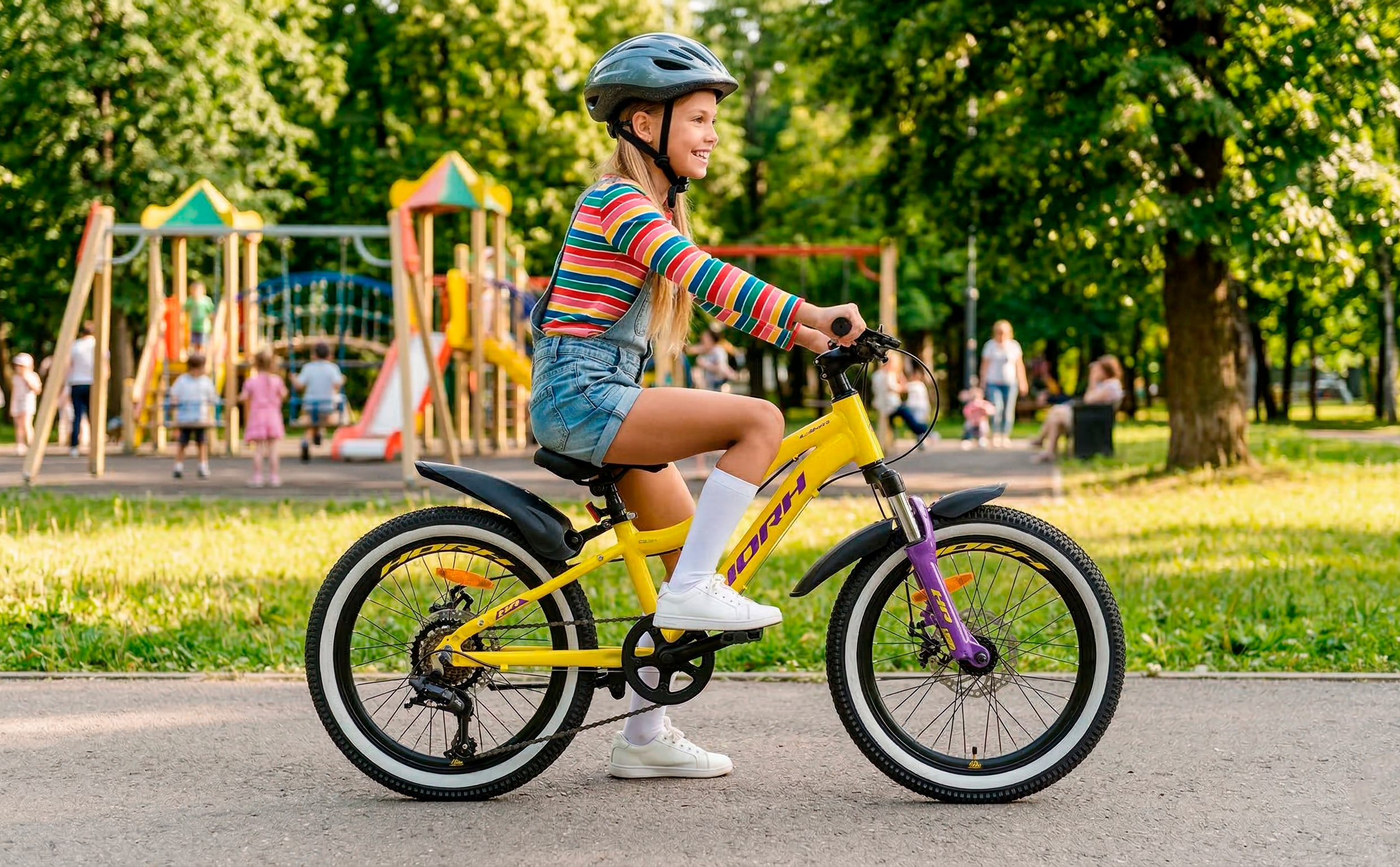 Велосипед HORH LIMA HTina 20" (2024) Yellow-Purple