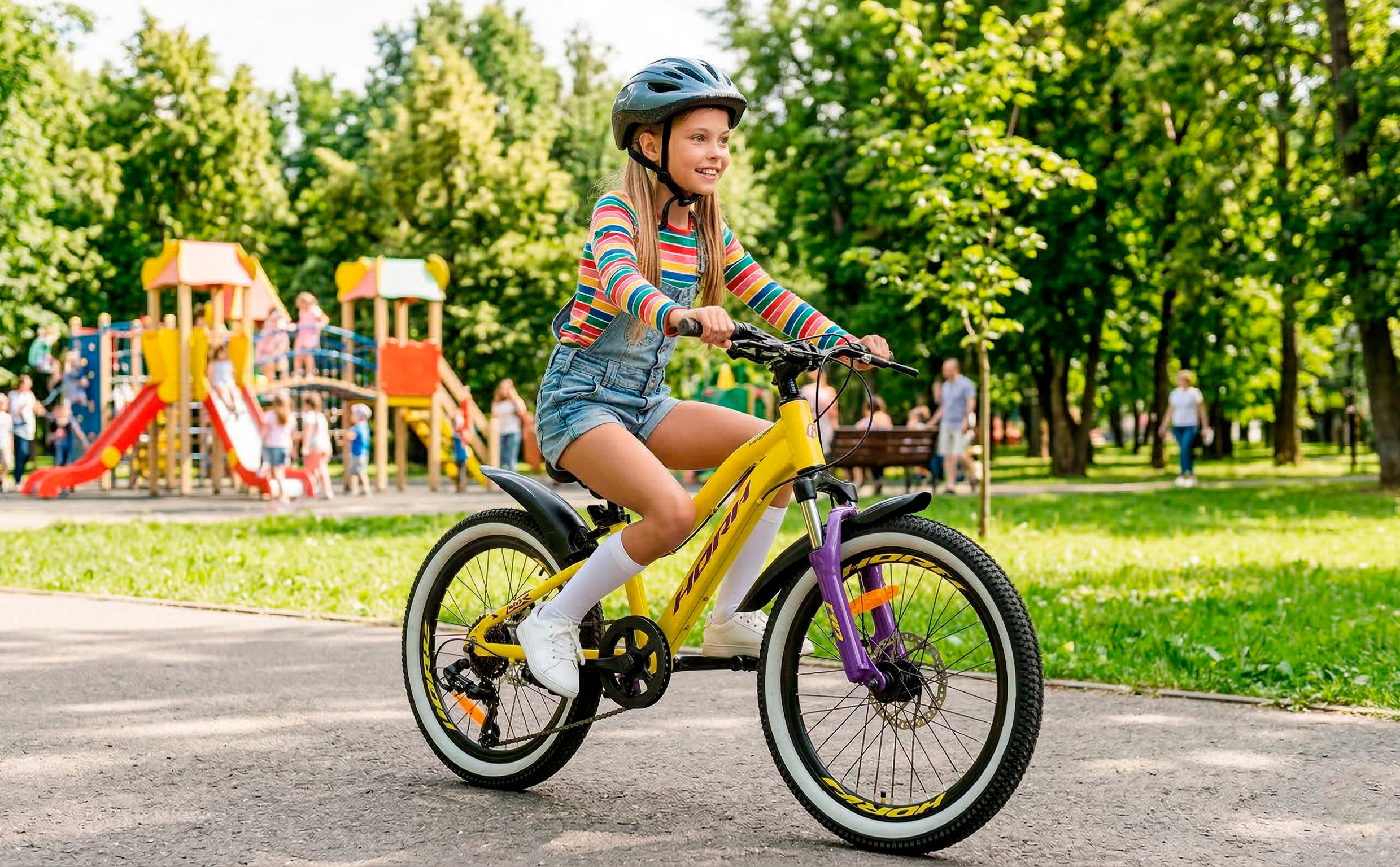 Велосипед HORH LIMA HTina 20" (2024) Yellow-Purple