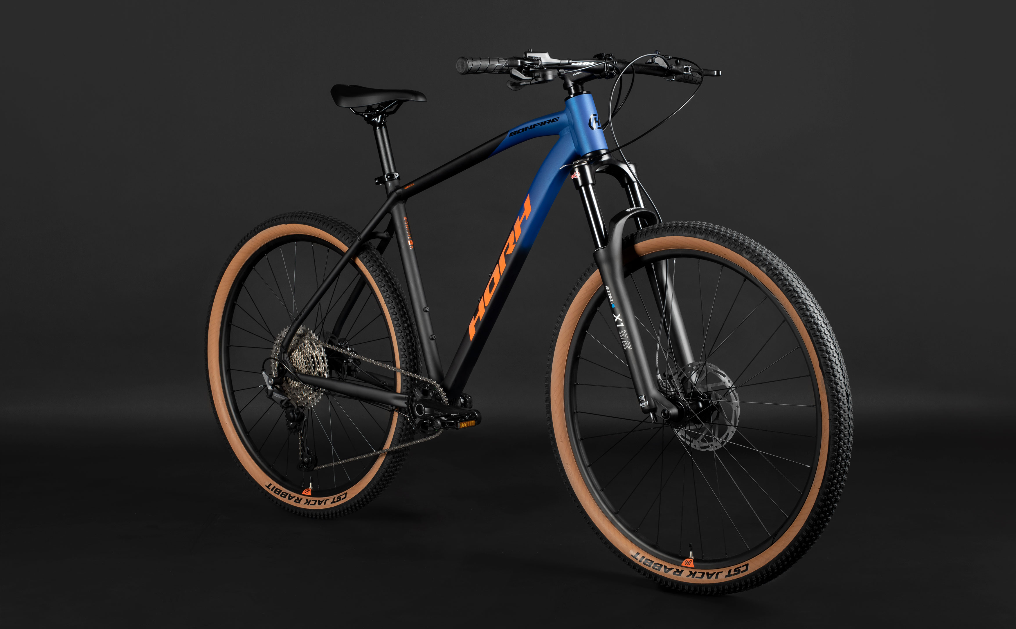Велосипед HORH BONFIRE 29" (2026) Black-Blue-Orange