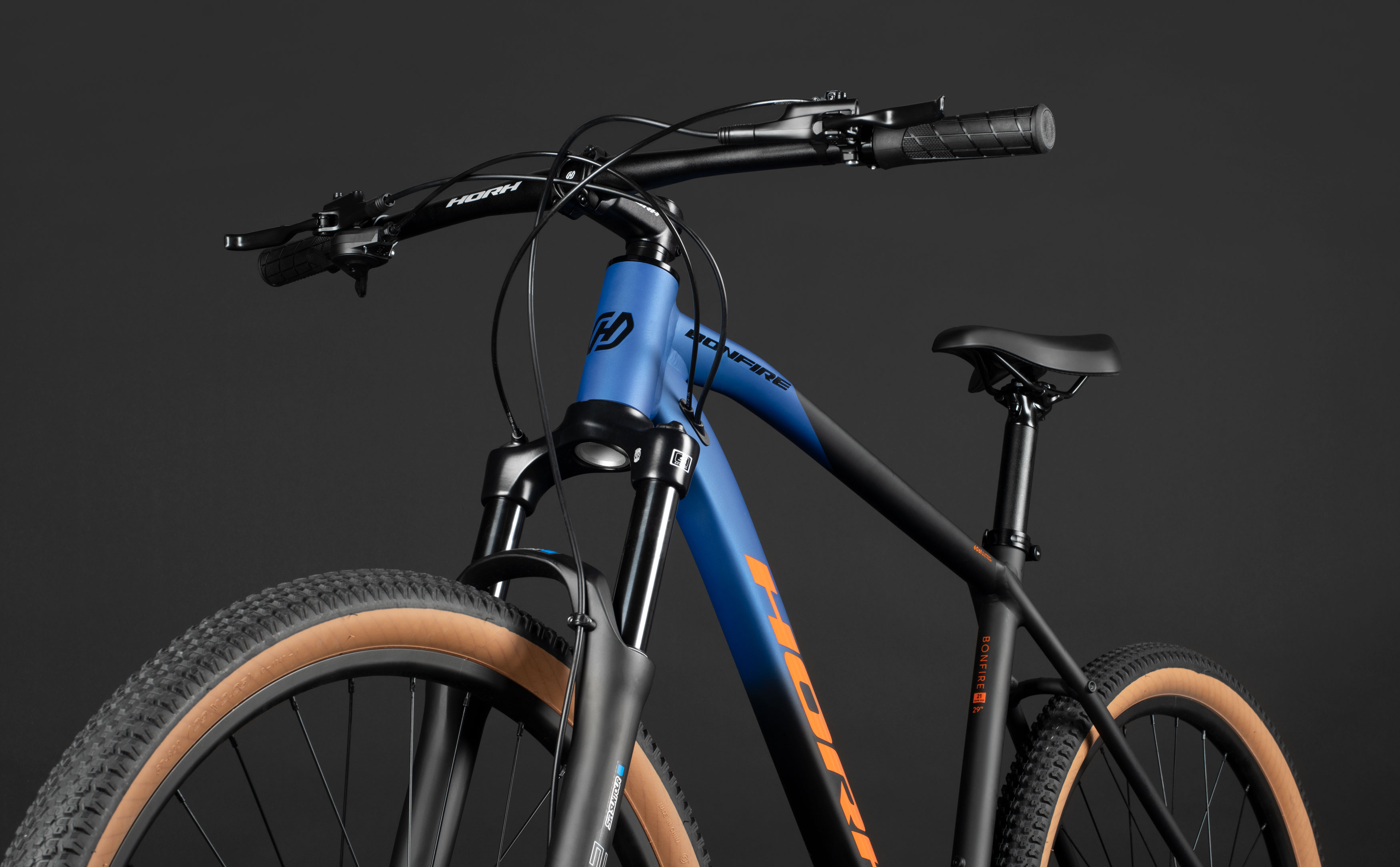 Велосипед HORH BONFIRE 29" (2026) Black-Blue-Orange