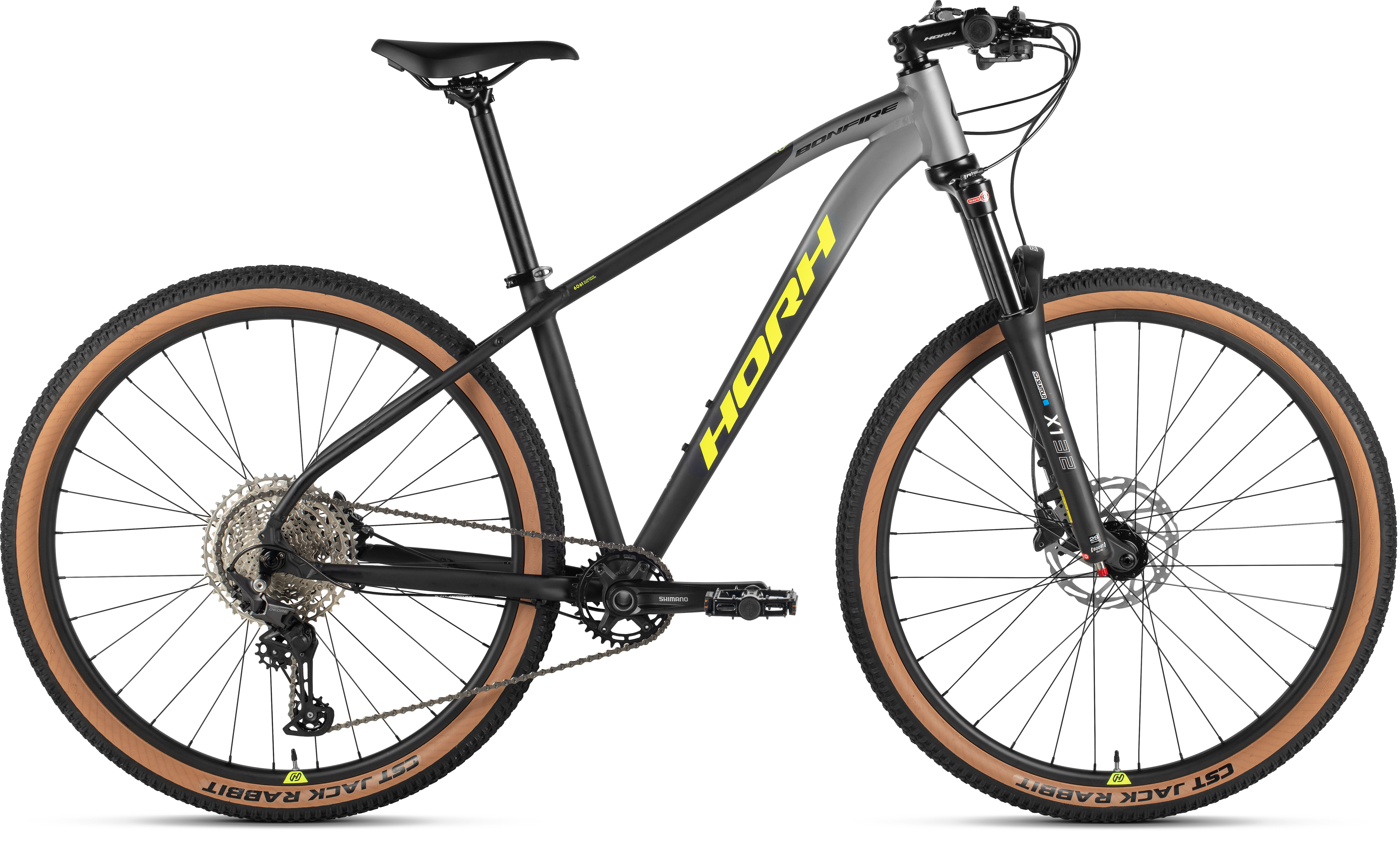 Велосипед HORH BONFIRE 29" (2026) Black-Grey-Yellow