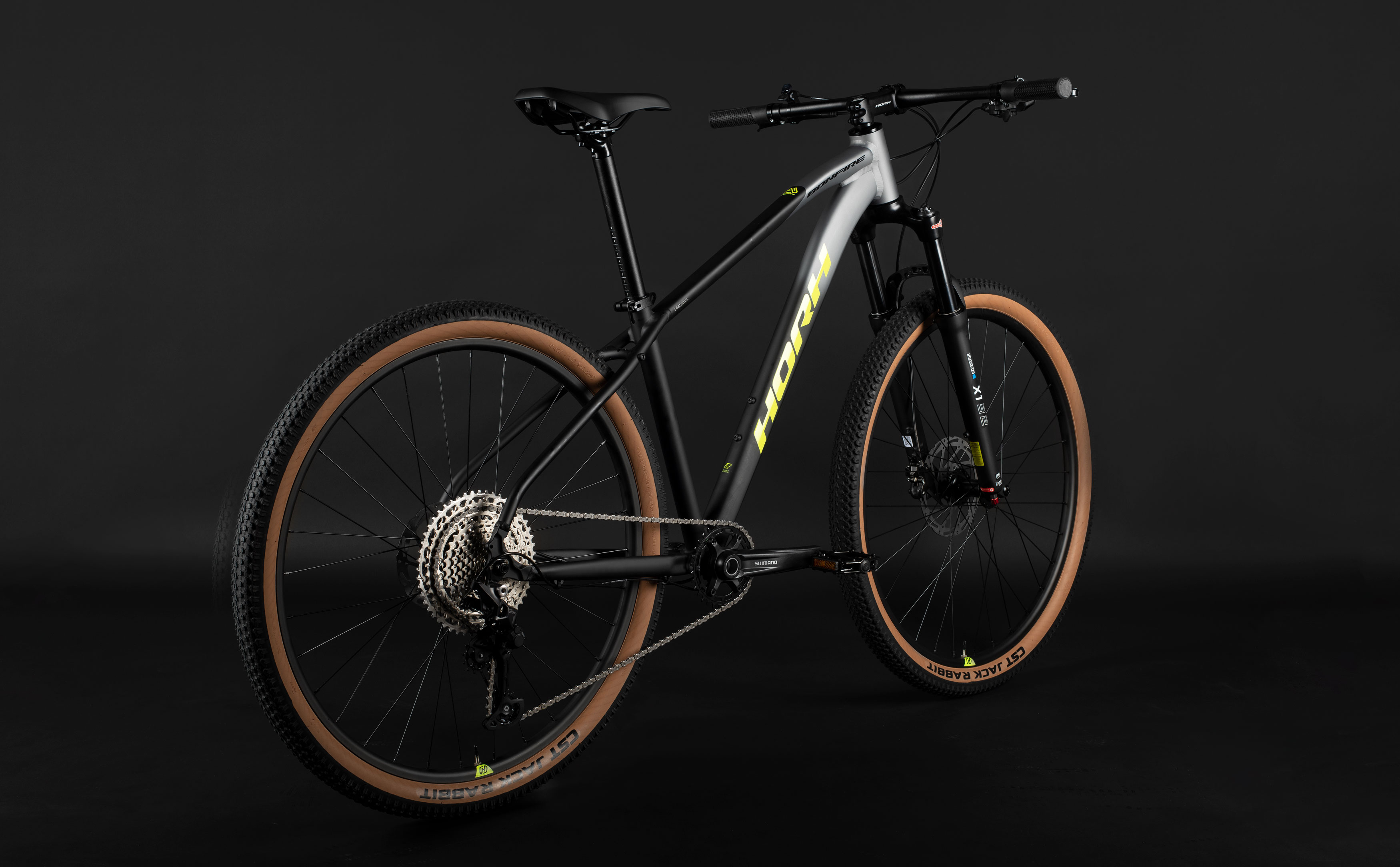Велосипед HORH BONFIRE 29" (2026) Black-Grey-Yellow