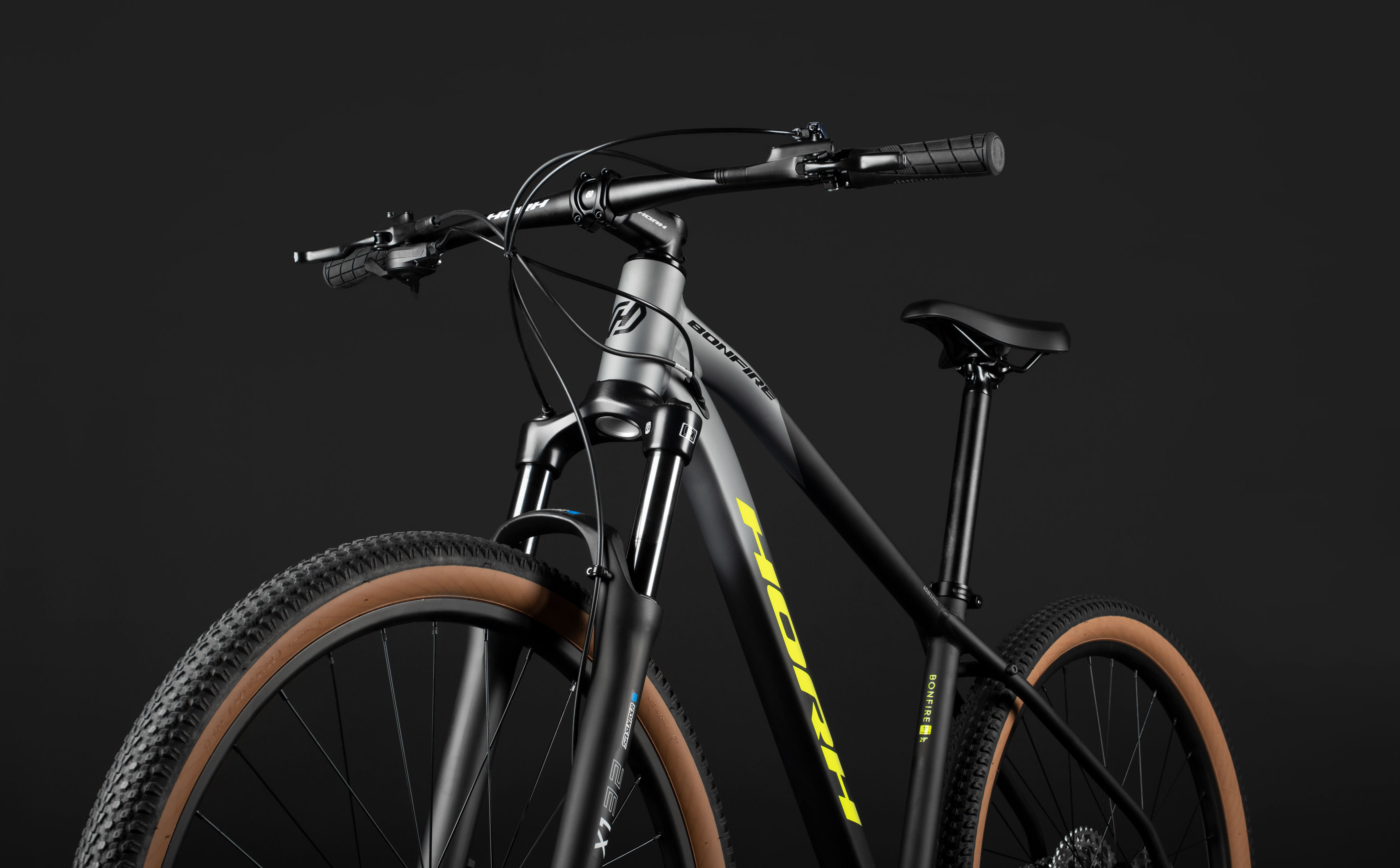 Велосипед HORH BONFIRE 29" (2026) Black-Grey-Yellow