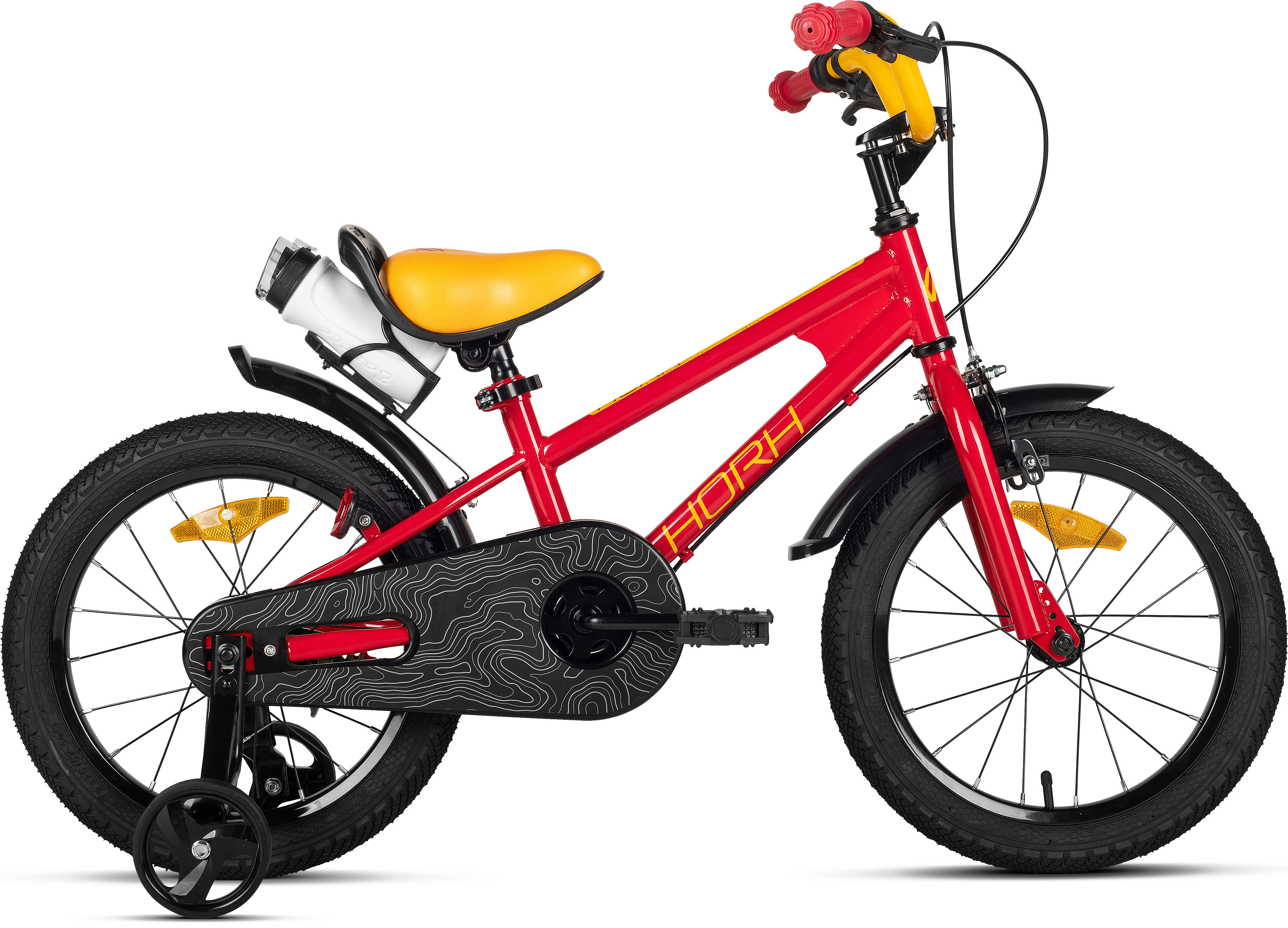 Велосипед HORH HAPPY 16" (2026) Red-Yellow