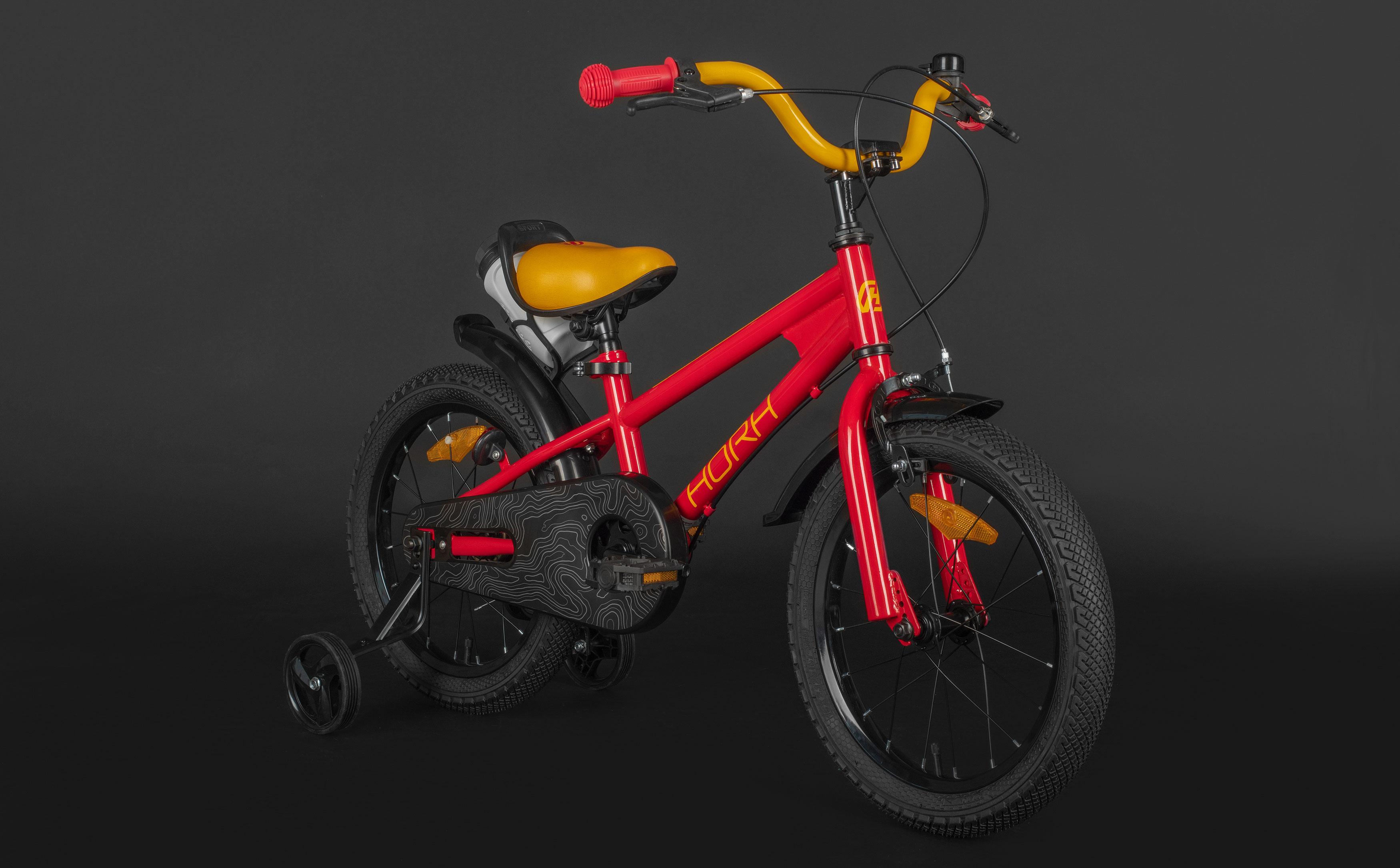 Велосипед HORH HAPPY 16" (2026) Red-Yellow
