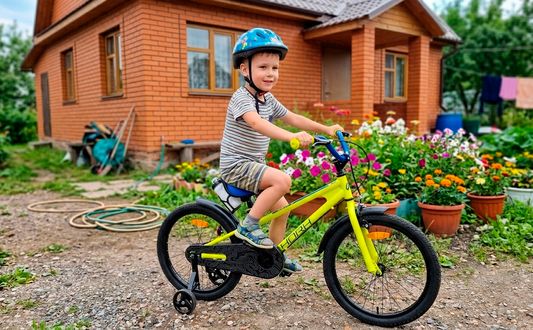 Велосипед HORH HAPPY 20" (2026) Yellow-Blue