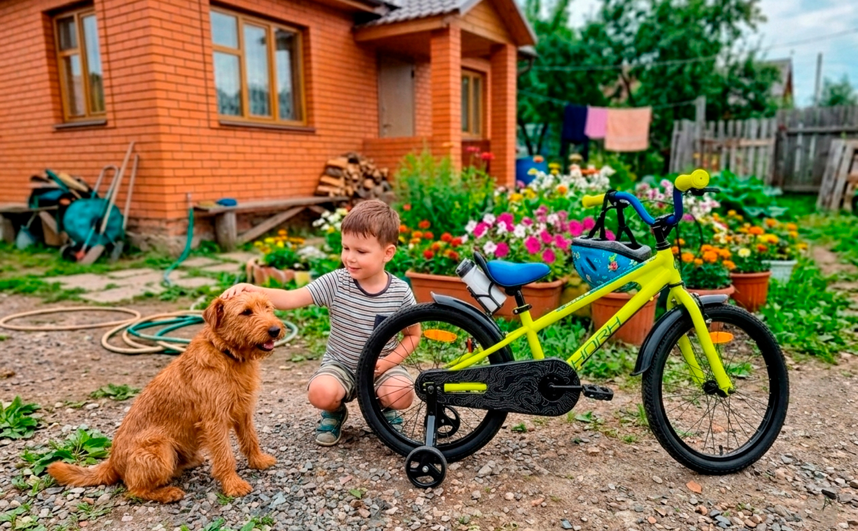 Велосипед HORH HAPPY 20" (2026) Yellow-Blue