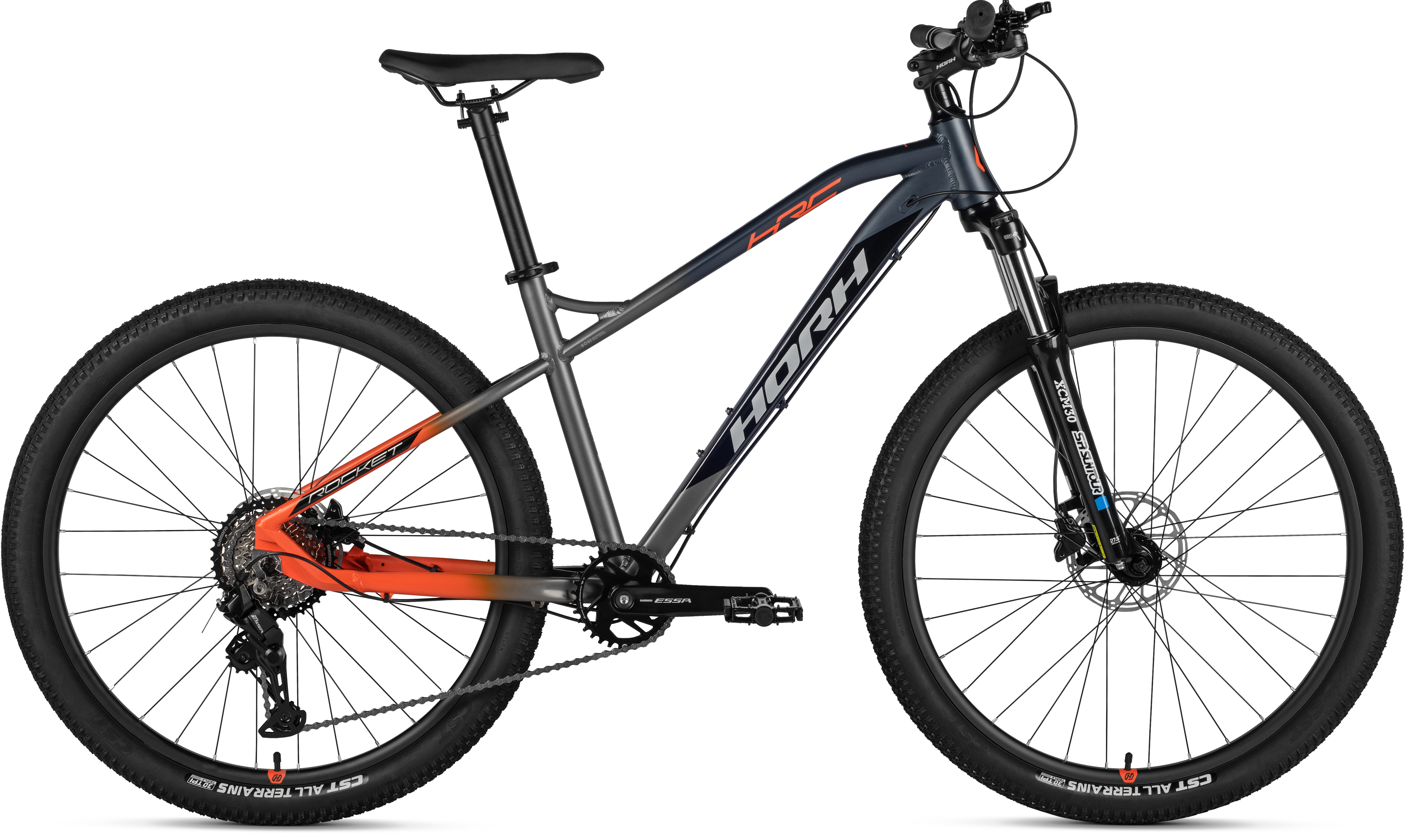 Велосипед HORH ROCKET HRCTES7.2 27,5" (2025) Black-Grey-Orange