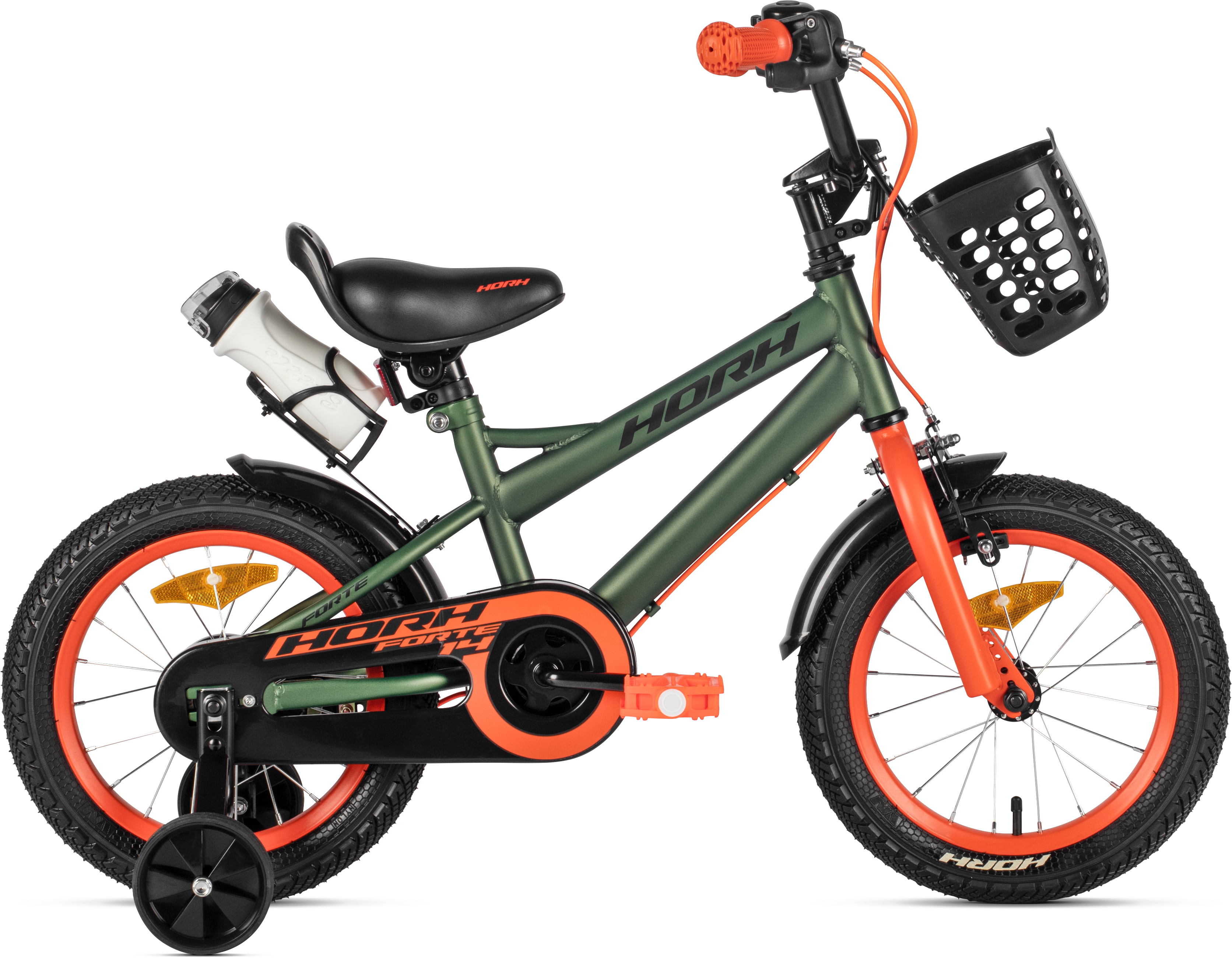 Велосипед HORH FORTE 14" (2026) Green-Orange
