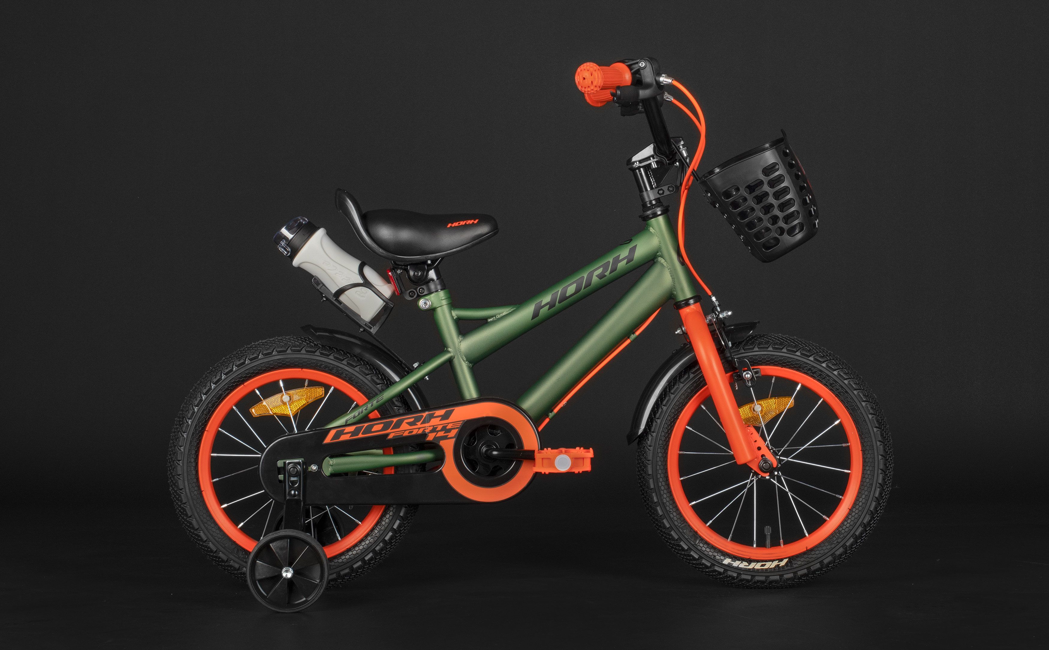 Велосипед HORH FORTE 14" (2026) Green-Orange
