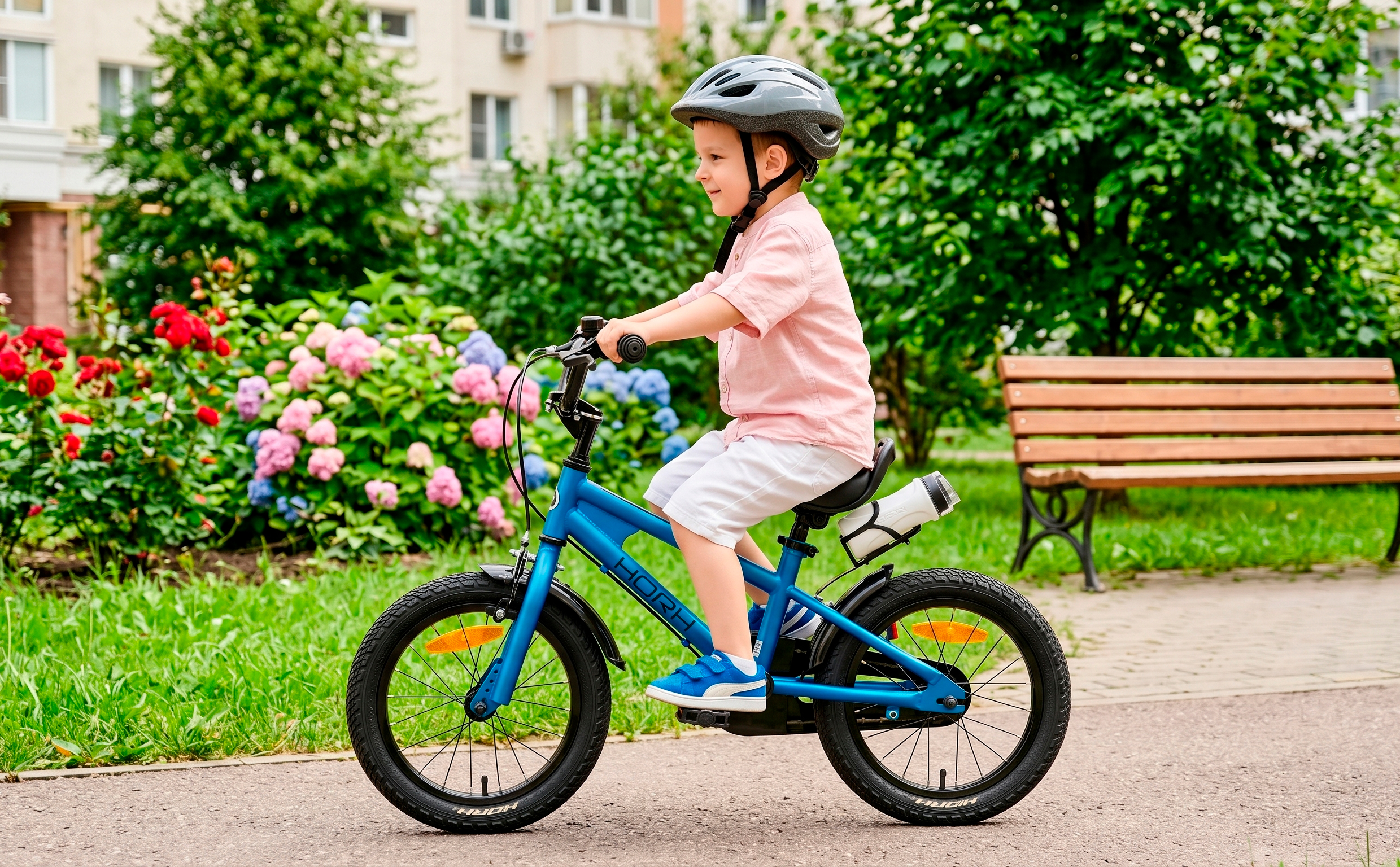 Велосипед HORH HAPPY 14" (2026) Blue-Black