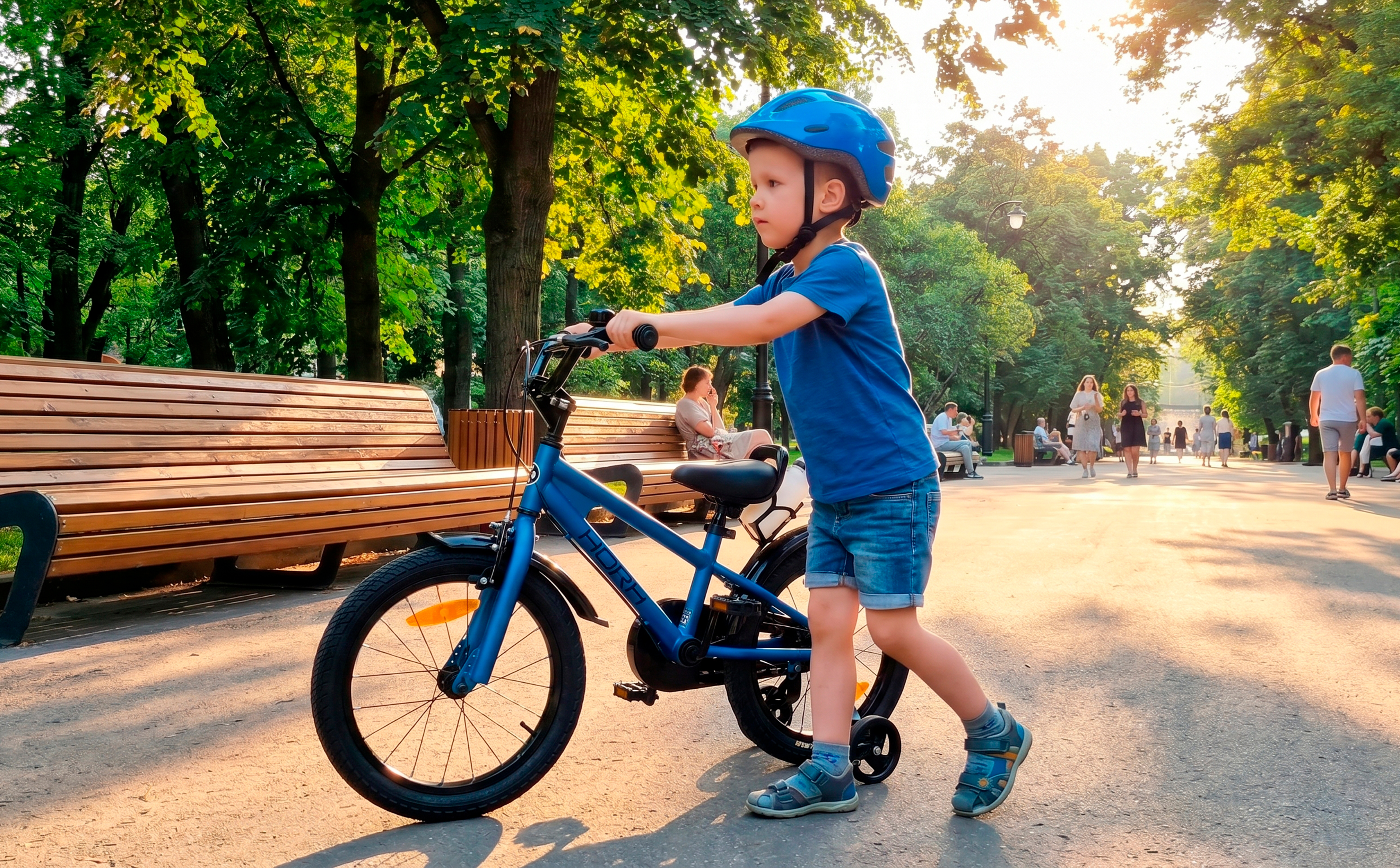 Велосипед HORH HAPPY 16" (2026) Blue-Black