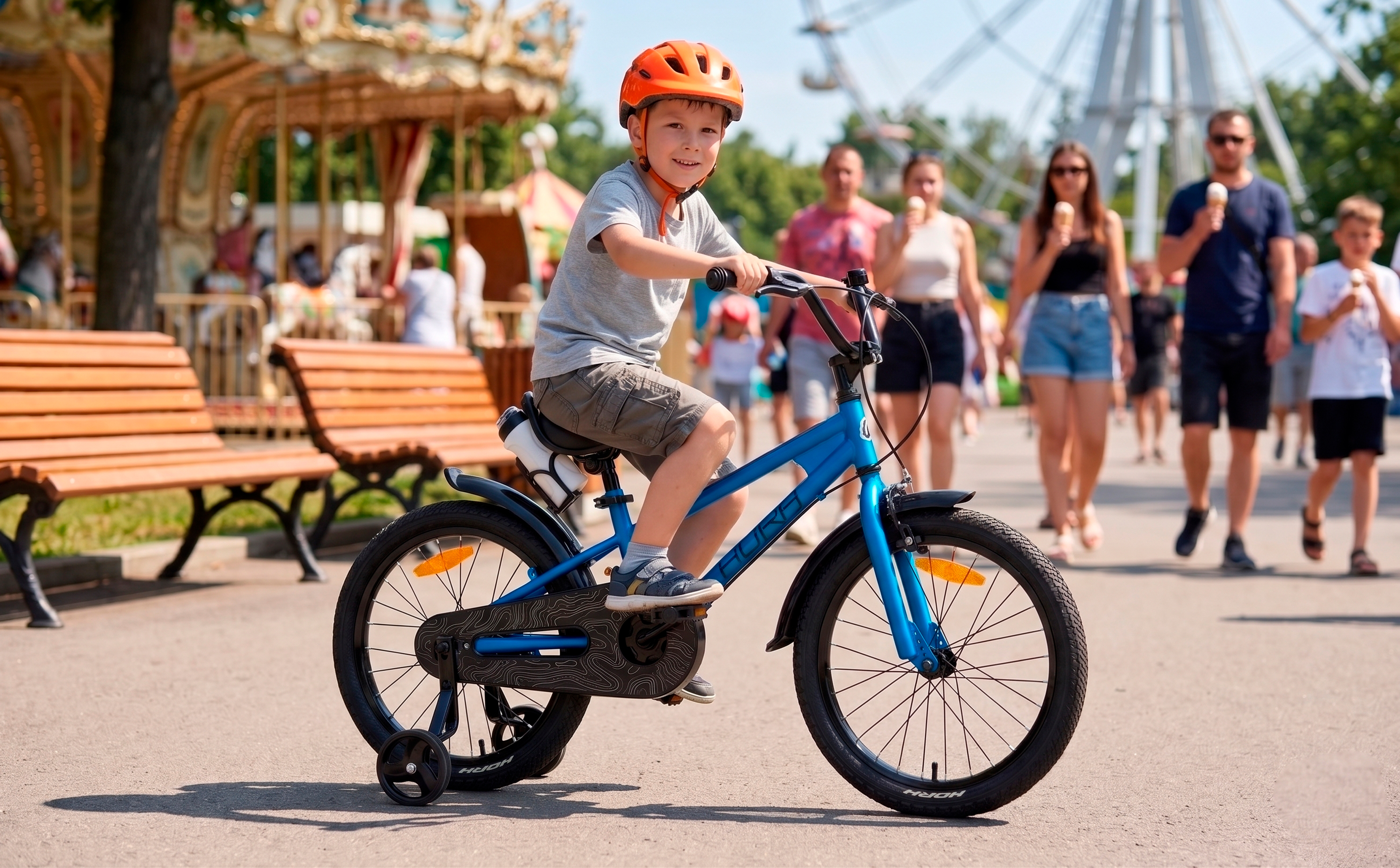 Велосипед HORH HAPPY 18" (2026) Blue-Black