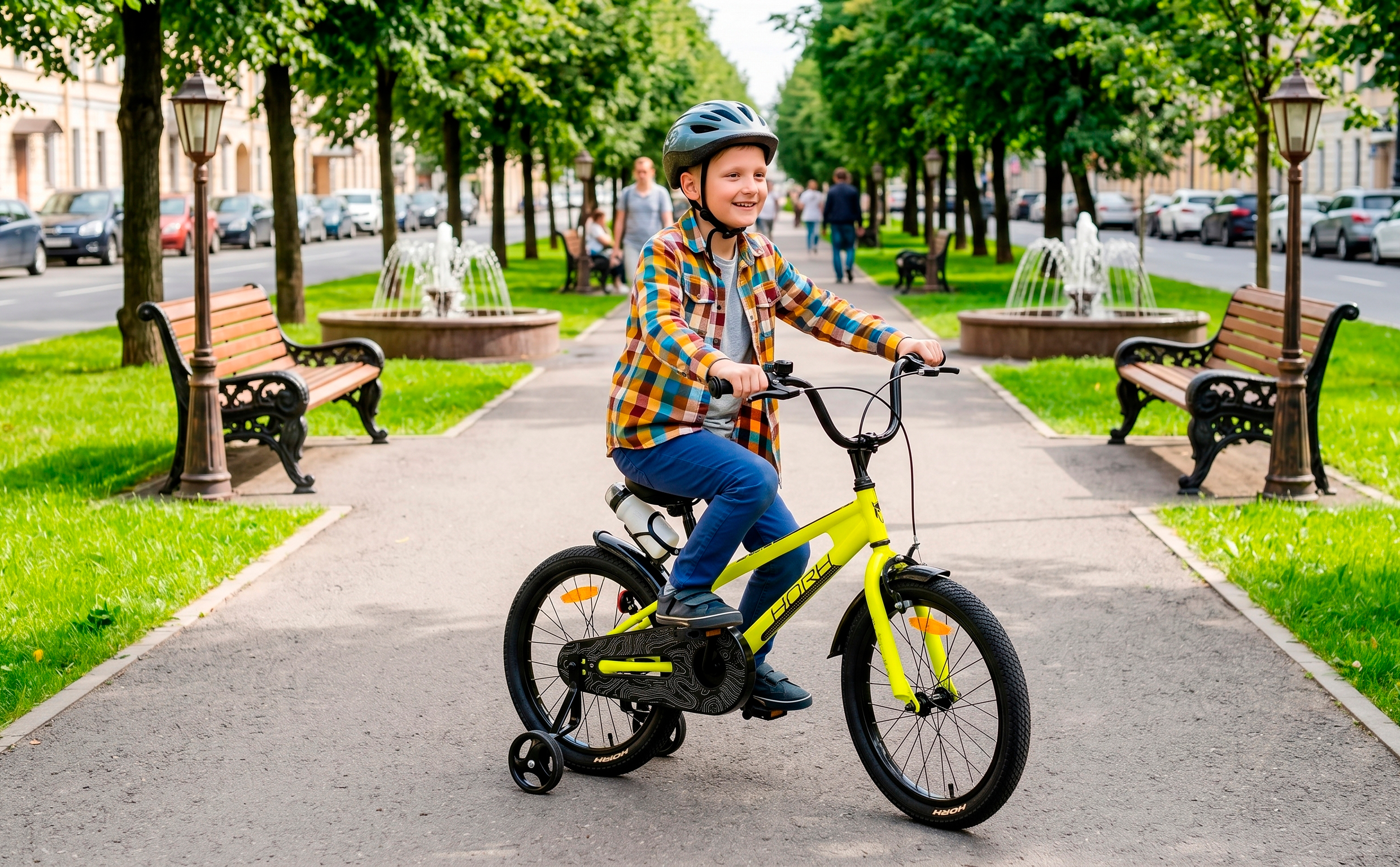 Велосипед HORH HAPPY 18" (2026) Yellow-Black